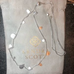 Kendra Scott Olive Long Necklace in Bright Silver